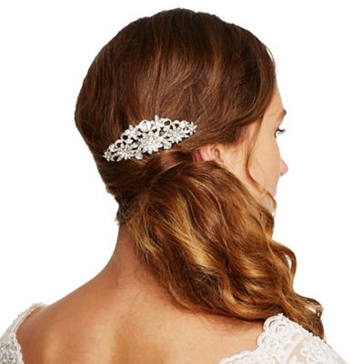 Crystal embellished sunflower hair comb